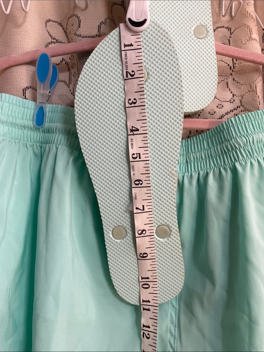 Old Navy Green Flip Flop Sandals with Yellow Pineapple Print/Ocean Breeze Shorts - Picture 9 of 9